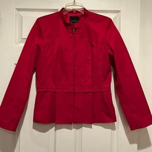 Cynthia Rowley zip up Red Jacket Sz M